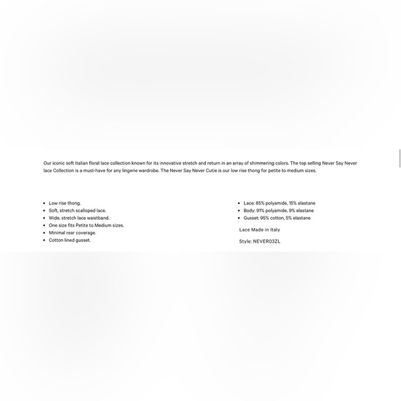 Never Say Never Cutie low rise thong - Picture 8 of 8